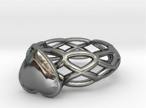Archytas Curve Ring 17.53mm with Heart Gem preview image